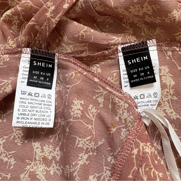 SHEIN Two Piece Skirt and Wrap Around Top Light Pink Womens Medium - Picture 3 of 8